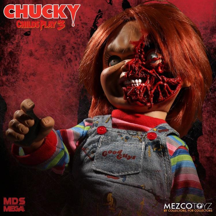 Mezco Designer Series - Child's Play 3 Talking Pizza Face Chucky - Nerd Arena