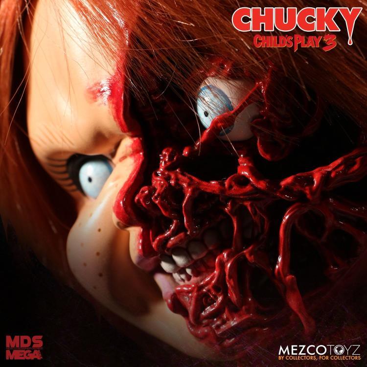 Mezco Designer Series - Child's Play 3 Talking Pizza Face Chucky - Nerd Arena