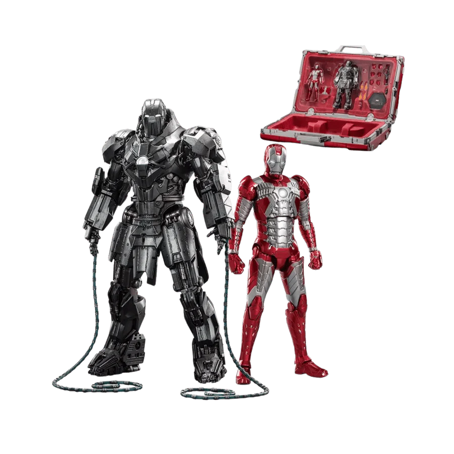 ZD Toys-  Iron Man 2: 1:1 Suitcase Iron Man Mark 5 And Whiplash 2.0 Set