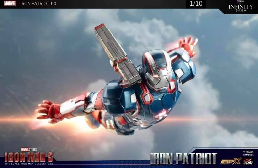 ZD Toys Iron Man - Iron man 3 (III) War Machine/Iron Patriot Action Figure ( No Light Up Function )