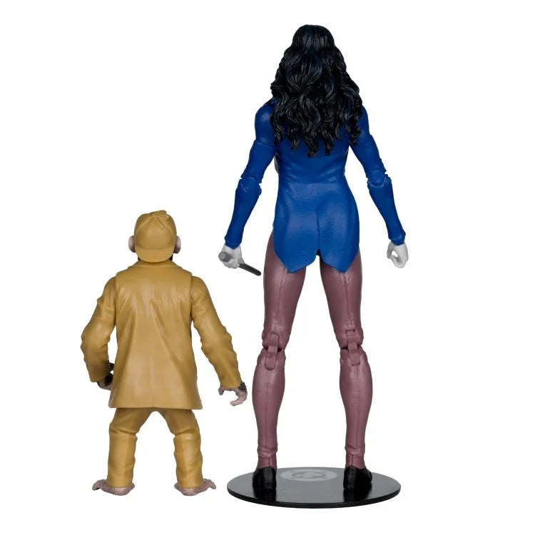 Mcfarlane DC Multiverse - (DC Classic) – Zatanna with Detective Chimp Collector Edition #53 Action Figure (Platinum)