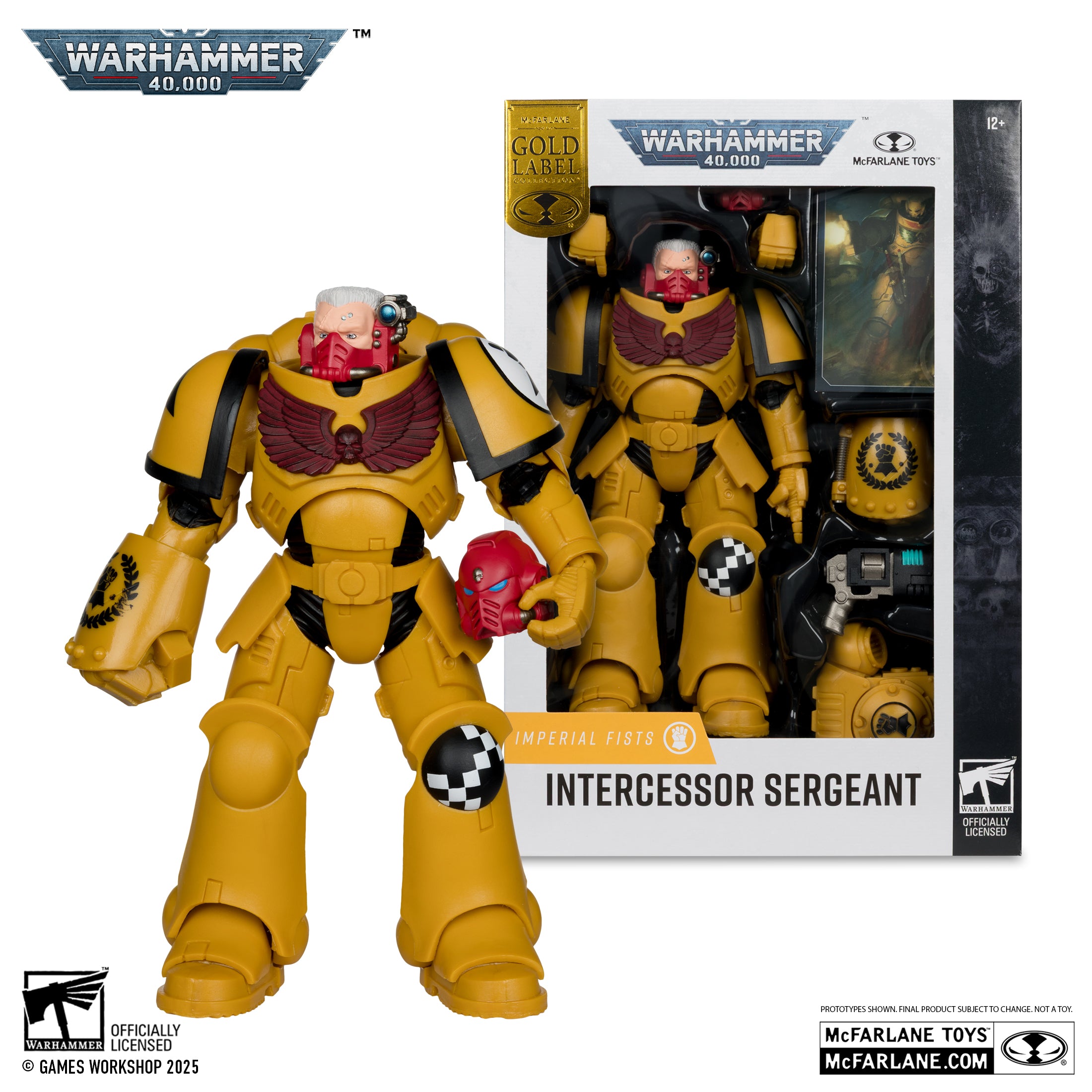 McFarlane Warhammer 40,000: Intercessor Sergeant (Imperial Fist) Gold Label Figure Action Figure