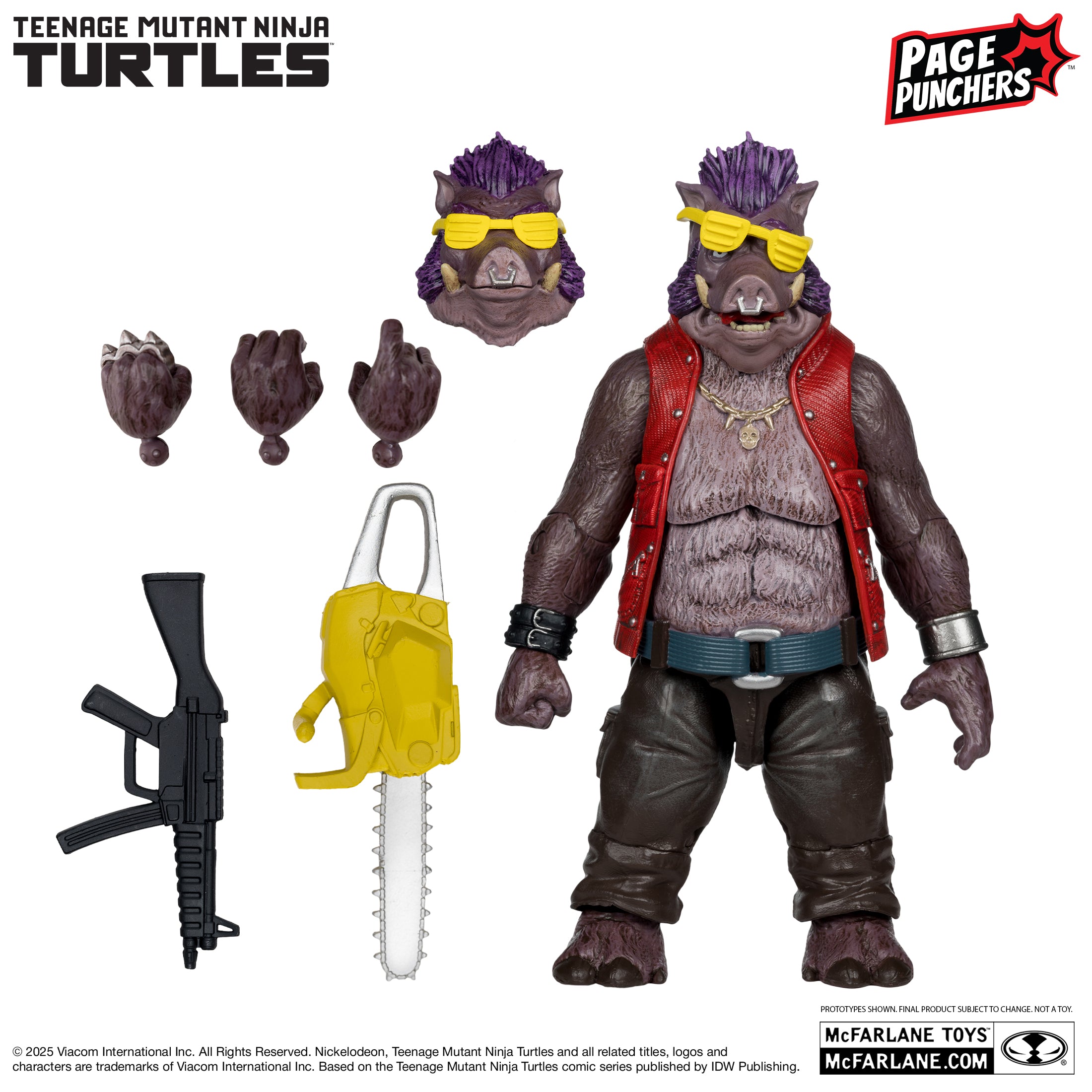 Mcfarlane - Bebop (Teenage Mutant Ninja Turtles) with Comic (Page Punchers) Action Figure