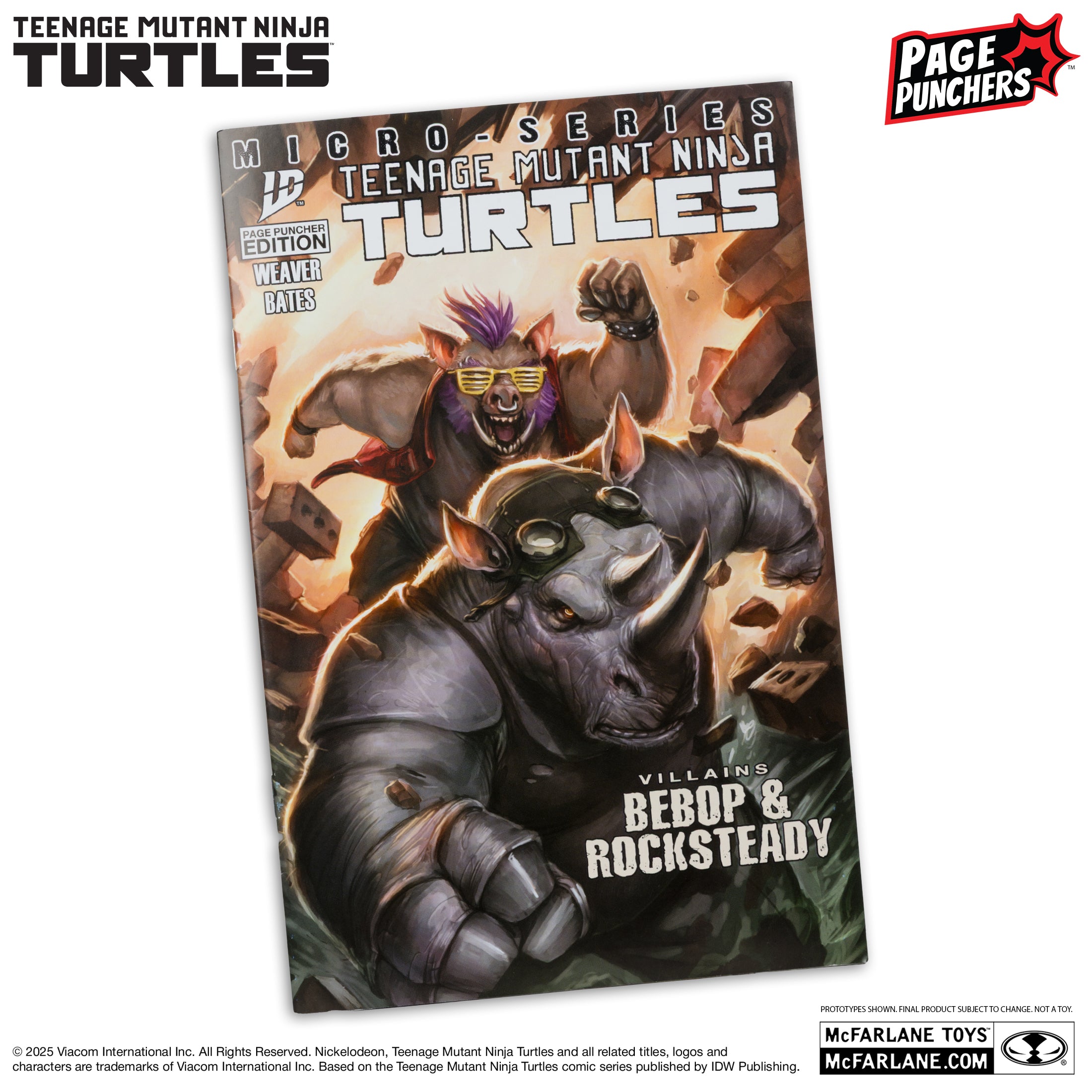 Mcfarlane - Bebop (Teenage Mutant Ninja Turtles) with Comic (Page Punchers) Action Figure
