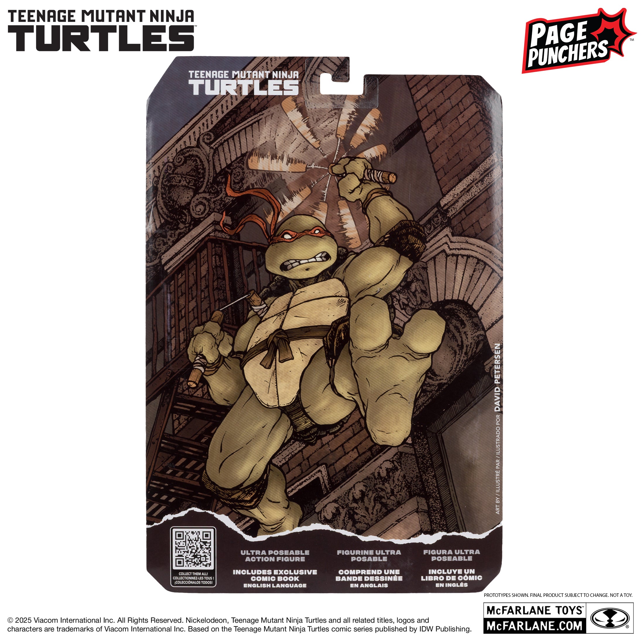 Mcfarlane - Michelangelo (Teenage Mutant Ninja Turtles) with Comic (Page Punchers) Action Figure