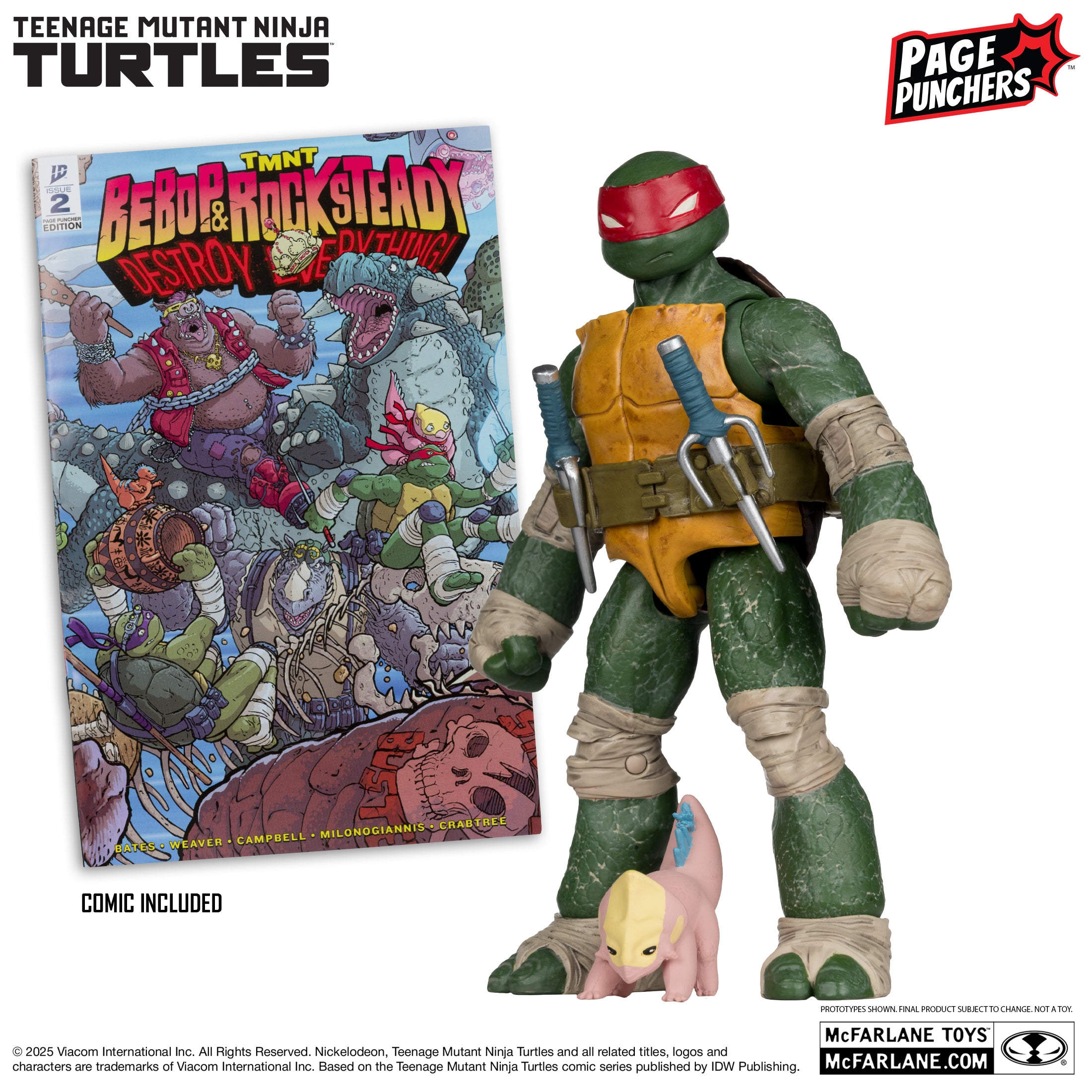 Mcfarlane - Raphael (Teenage Mutant Ninja Turtles) with Comic (Page Punchers) Action Figure