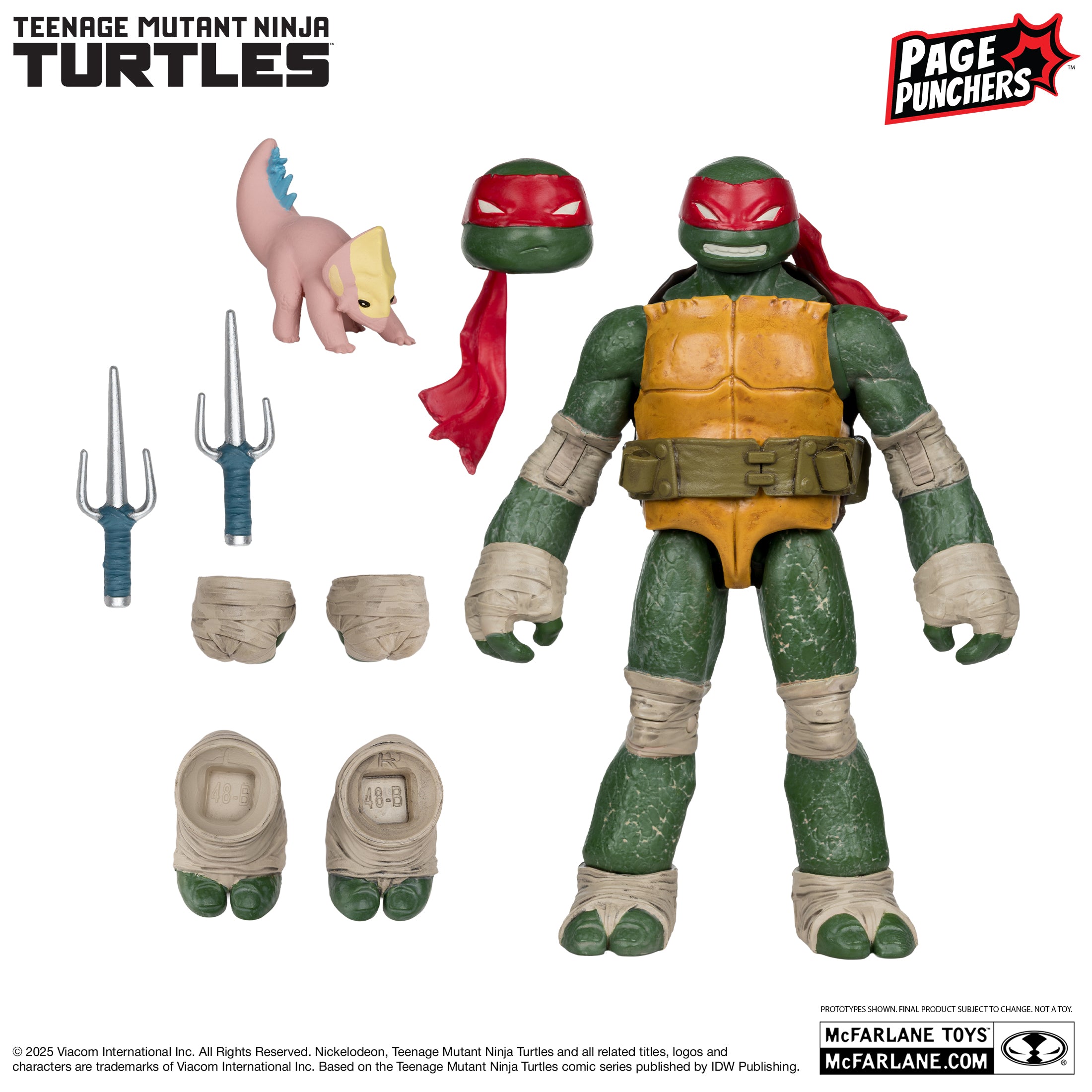 Mcfarlane - Raphael (Teenage Mutant Ninja Turtles) with Comic (Page Punchers) Action Figure