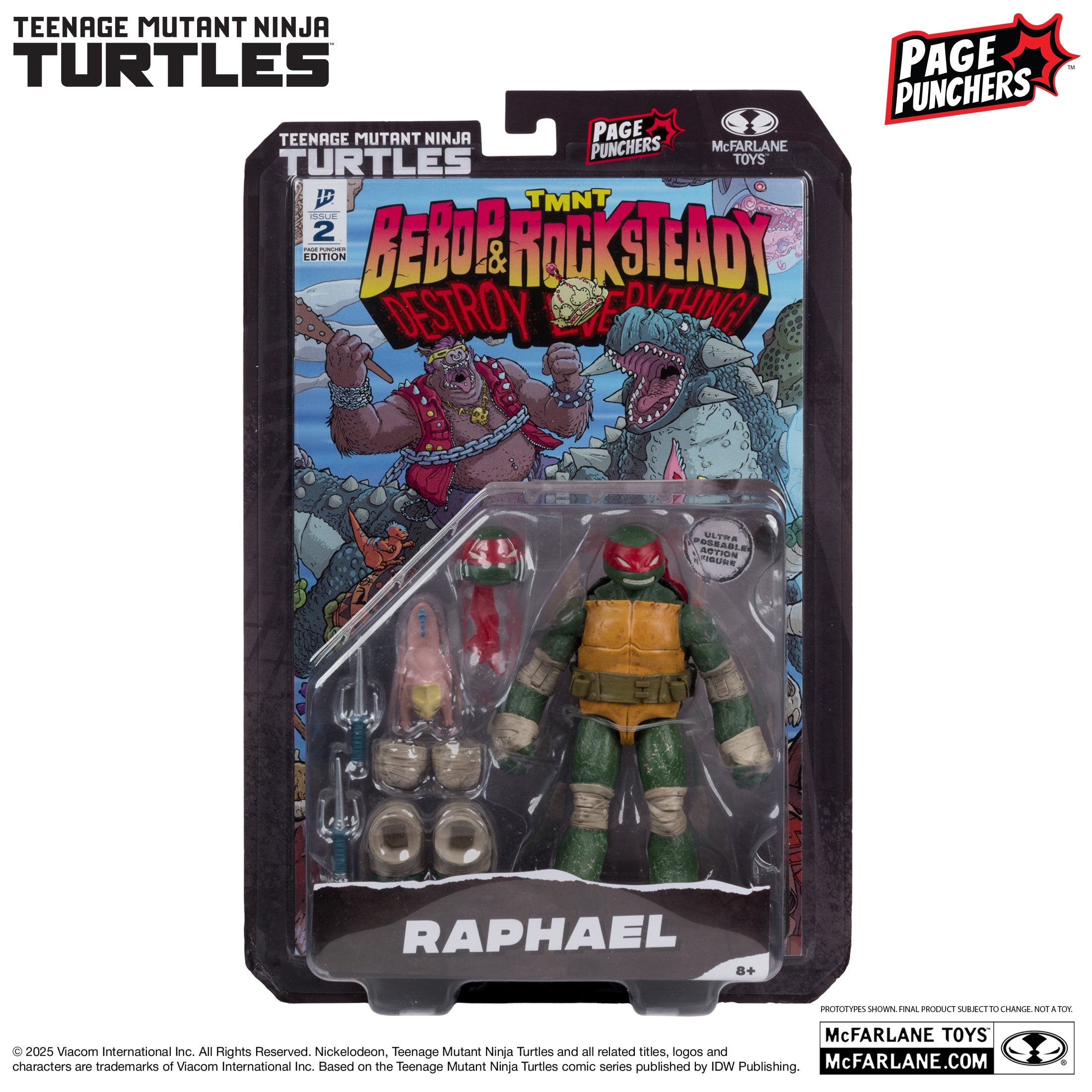Mcfarlane - Raphael (Teenage Mutant Ninja Turtles) with Comic (Page Punchers) Action Figure