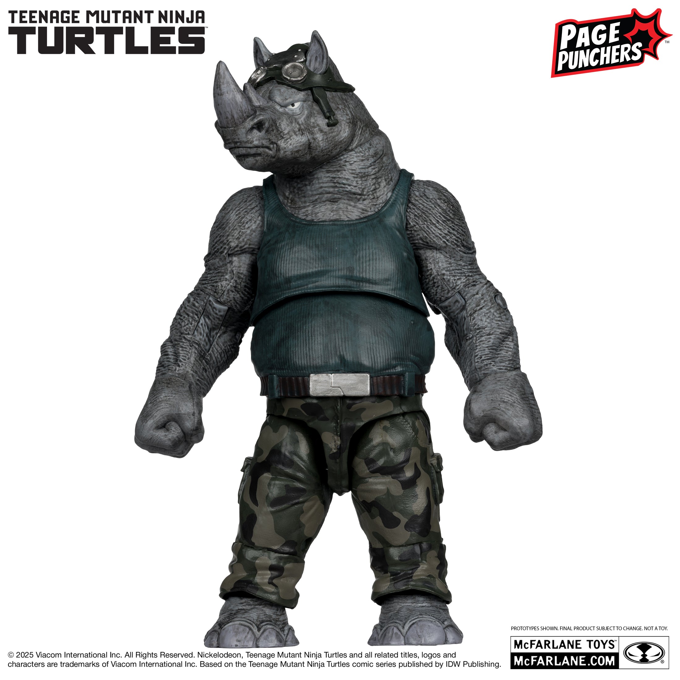 Mcfarlane - Rocksteady (Teenage Mutant Ninja Turtles) with Comic (Page Punchers) Action Figure