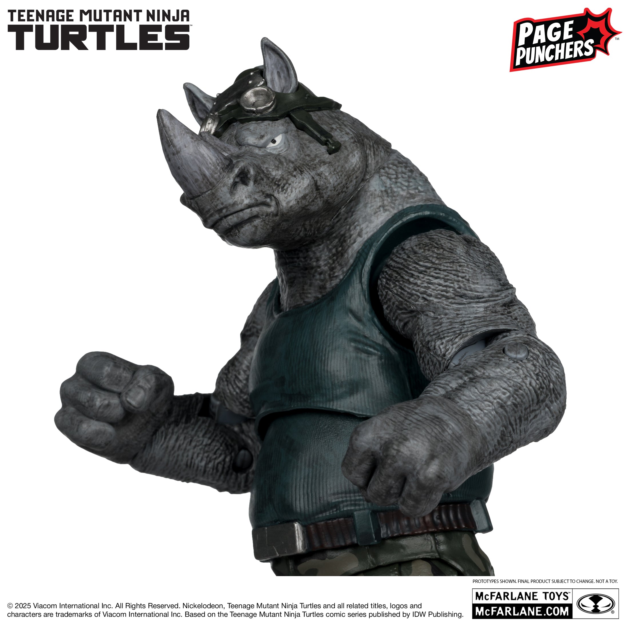 Mcfarlane - Rocksteady (Teenage Mutant Ninja Turtles) with Comic (Page Punchers) Action Figure