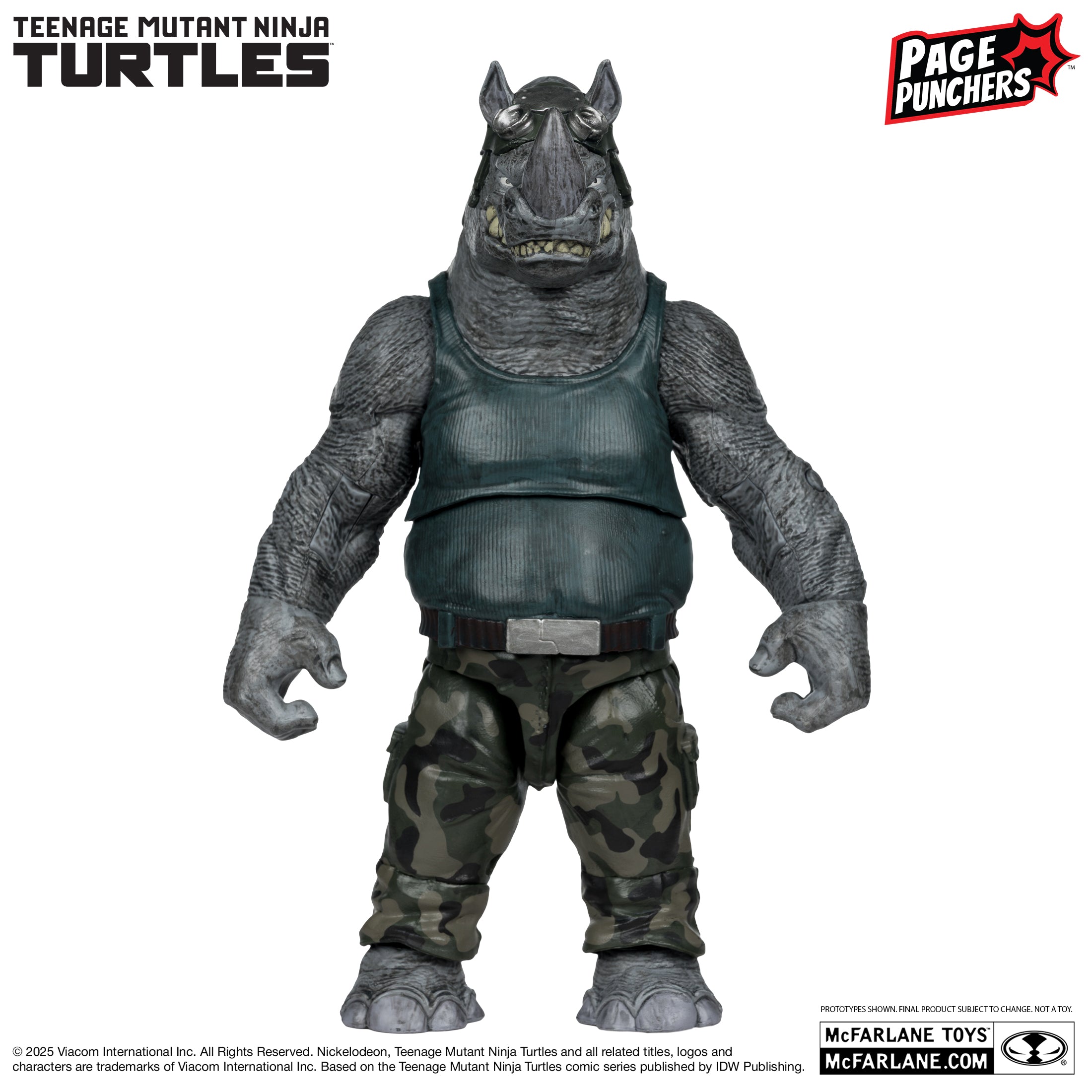 Mcfarlane - Rocksteady (Teenage Mutant Ninja Turtles) with Comic (Page Punchers) Action Figure