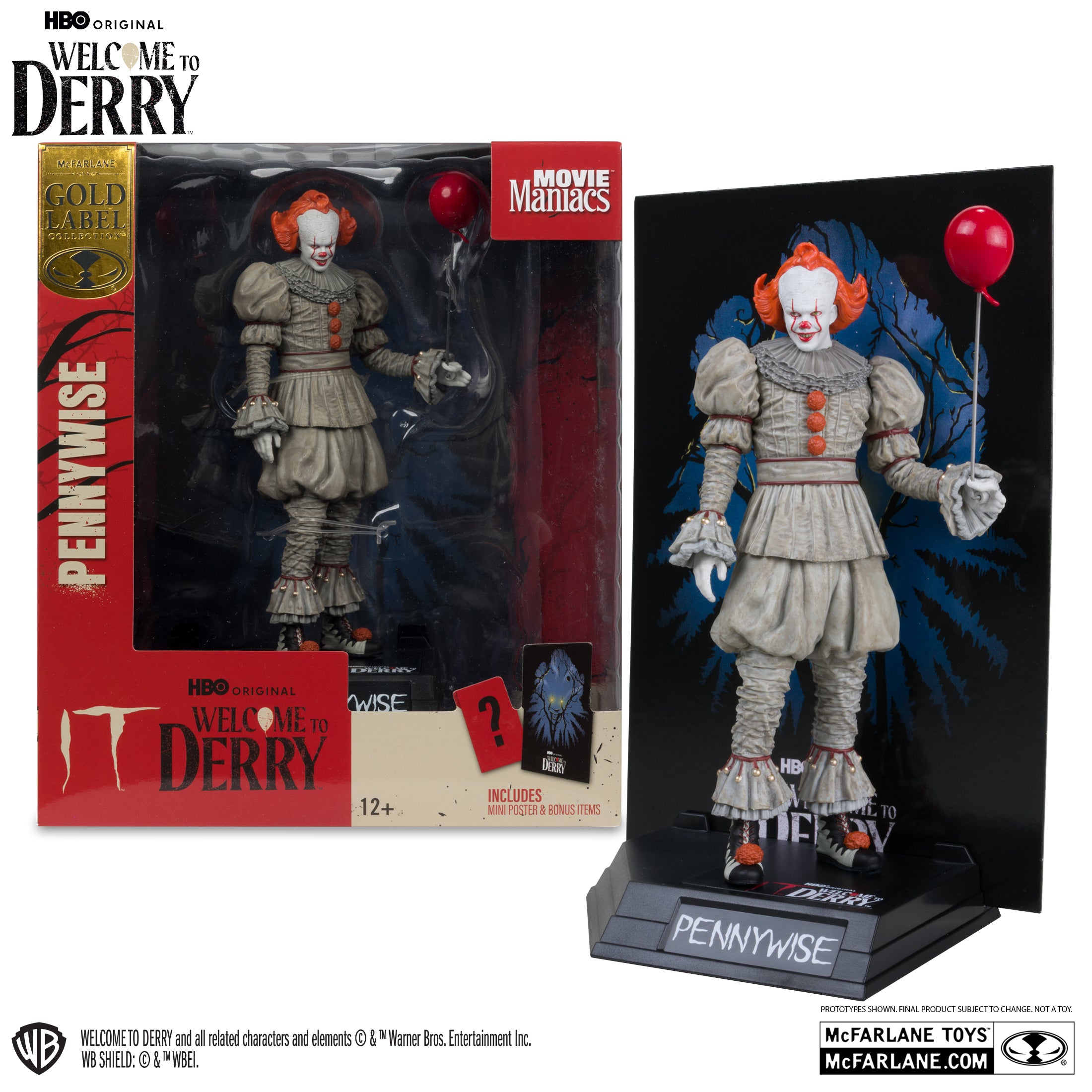 McFarlane Toys Gold Label Series - IT: Welcome to Derry – Pennywise (6-inch Posed Figure)