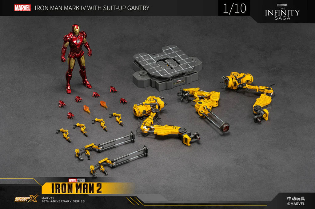 ZD Toys Iron Man 2 (II) - Iron Man Mark 4 (IV) with Suit-Up Gantry Action Figure ( No Light Up Function )