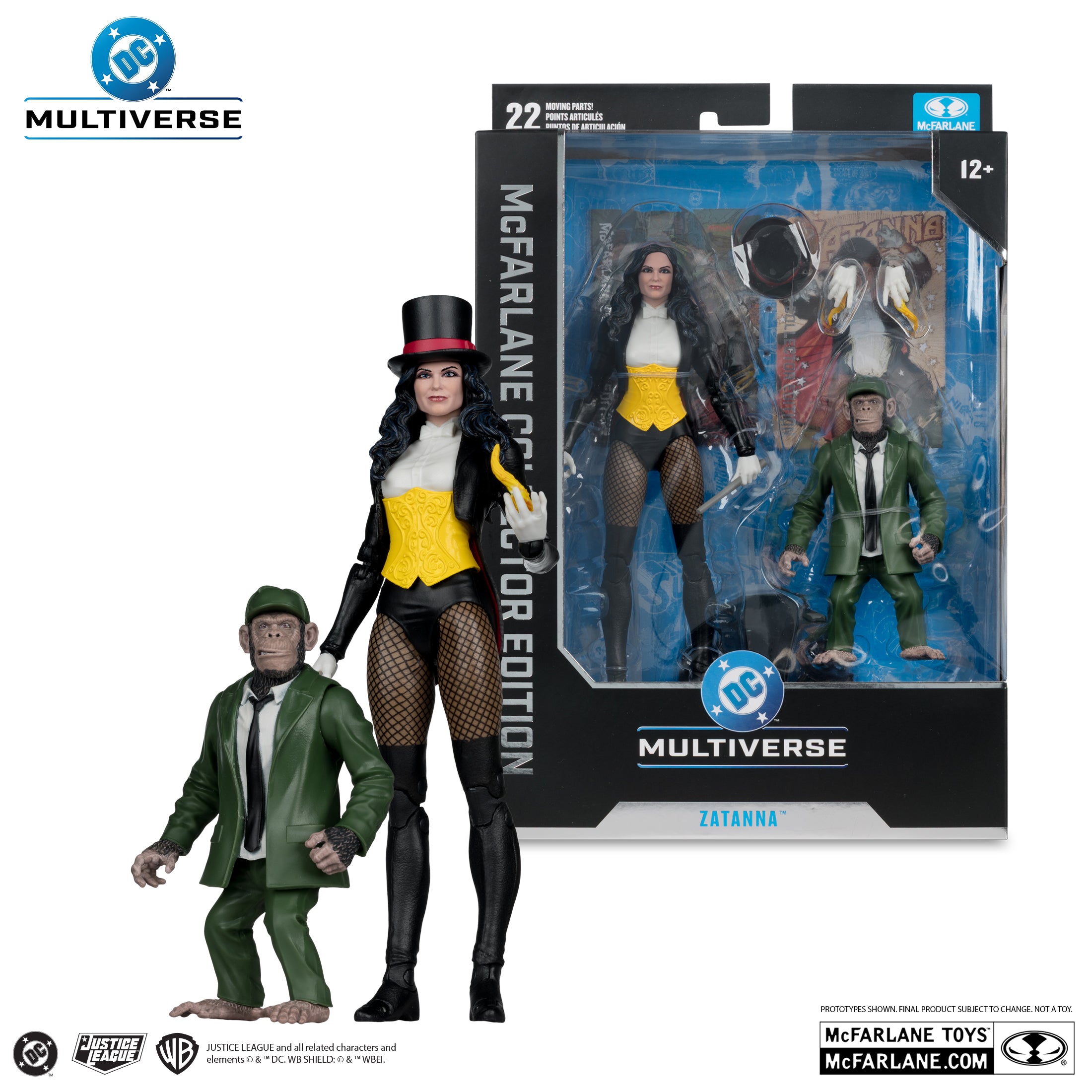 Mcfarlane DC Multiverse - (DC Classic) – Zatanna with Detective Chimp Collector Edition #53 Action Figure