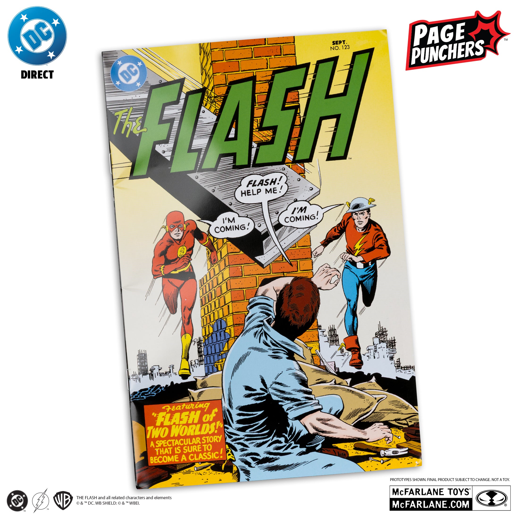 Mcfarlane DC Direct - The Flash (Barry Allen) – The Flash #123 with Comic (Page Punchers) Action Figure