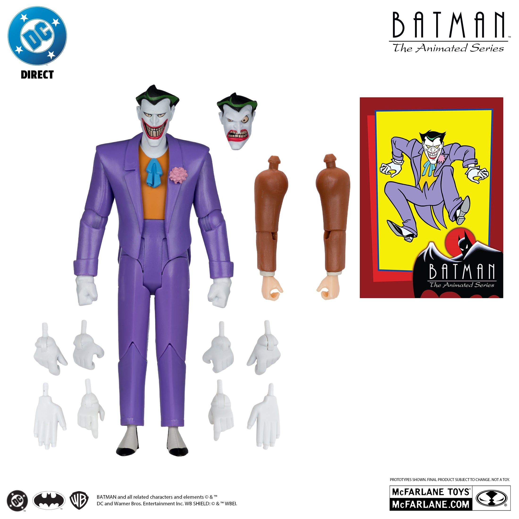 McFarlane DC Direct - The Joker – Batman: The Animated Series Build-A Figure (Wave 7 — BAF: Clock King)