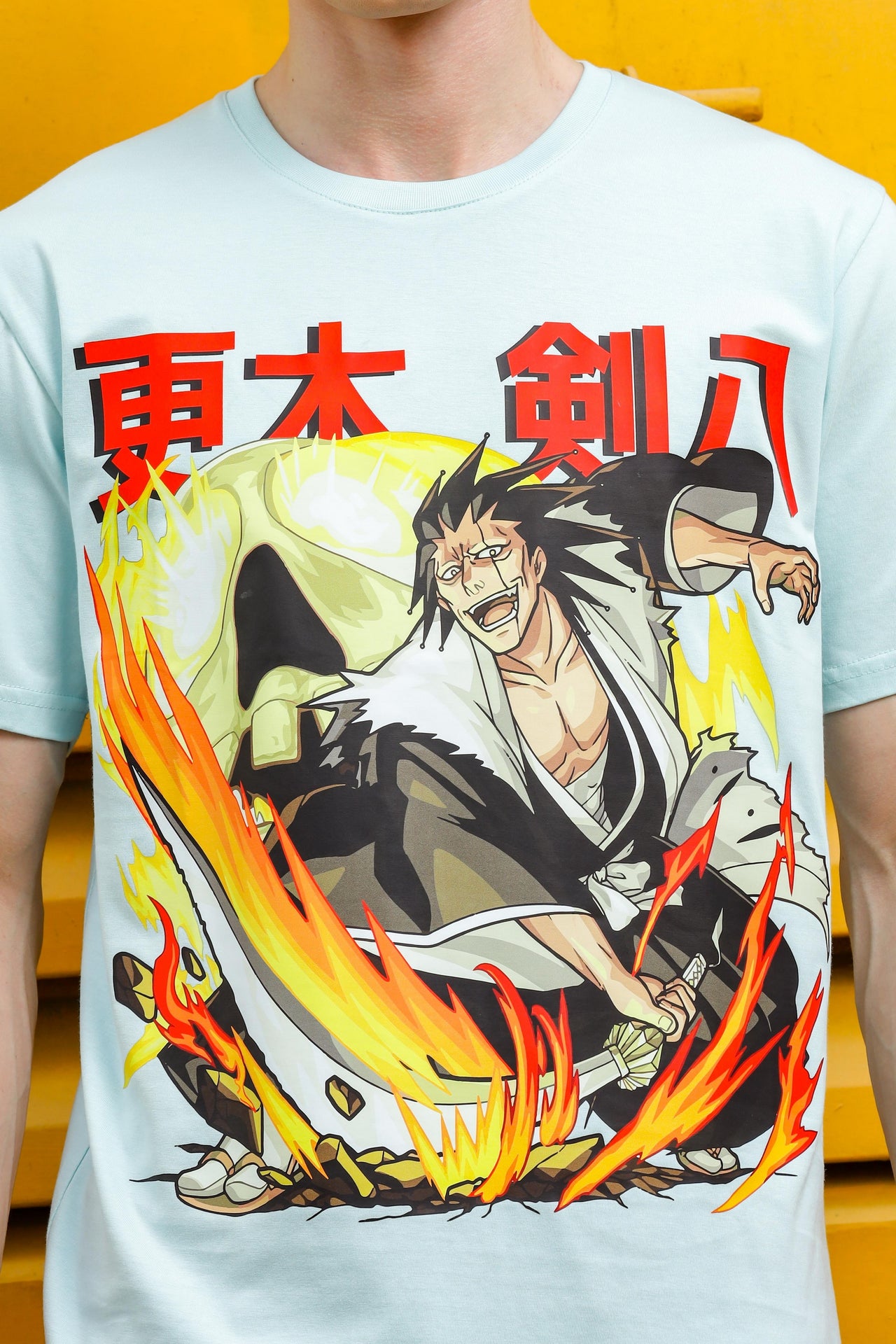 Nerd Arena x Mizuchi Clothing - Bleach: Kenpachi Sky Blue T-shirt