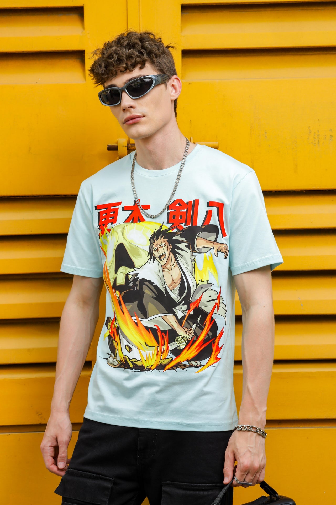 Nerd Arena x Mizuchi Clothing - Bleach: Kenpachi Sky Blue T-shirt