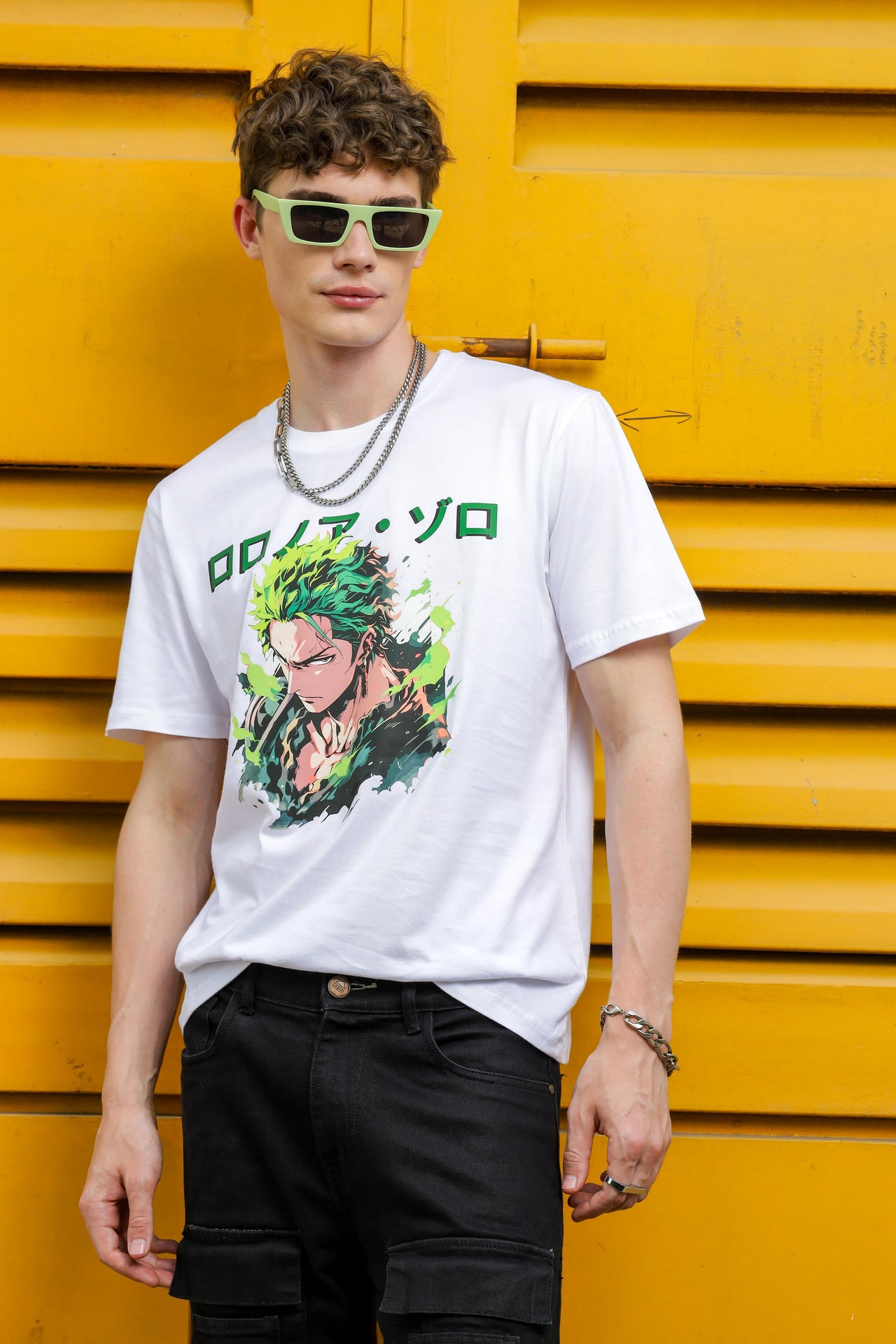 Nerd Arena x Mizuchi Clothing - One Piece: Classic Zoro White T-shirt