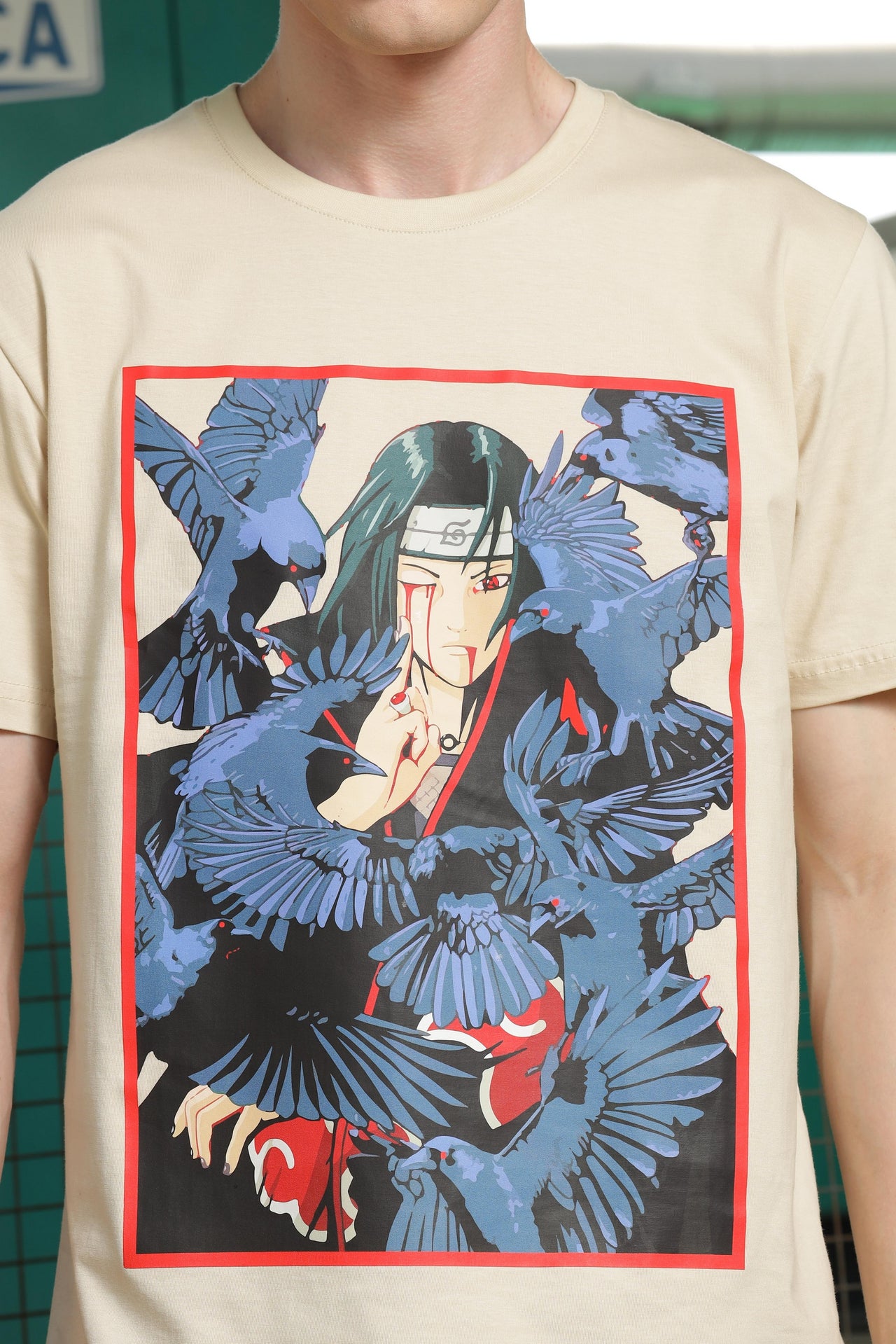 Nerd Arena x Mizuchi Clothing - Naruto: Classic Itachi Beige T-shirt