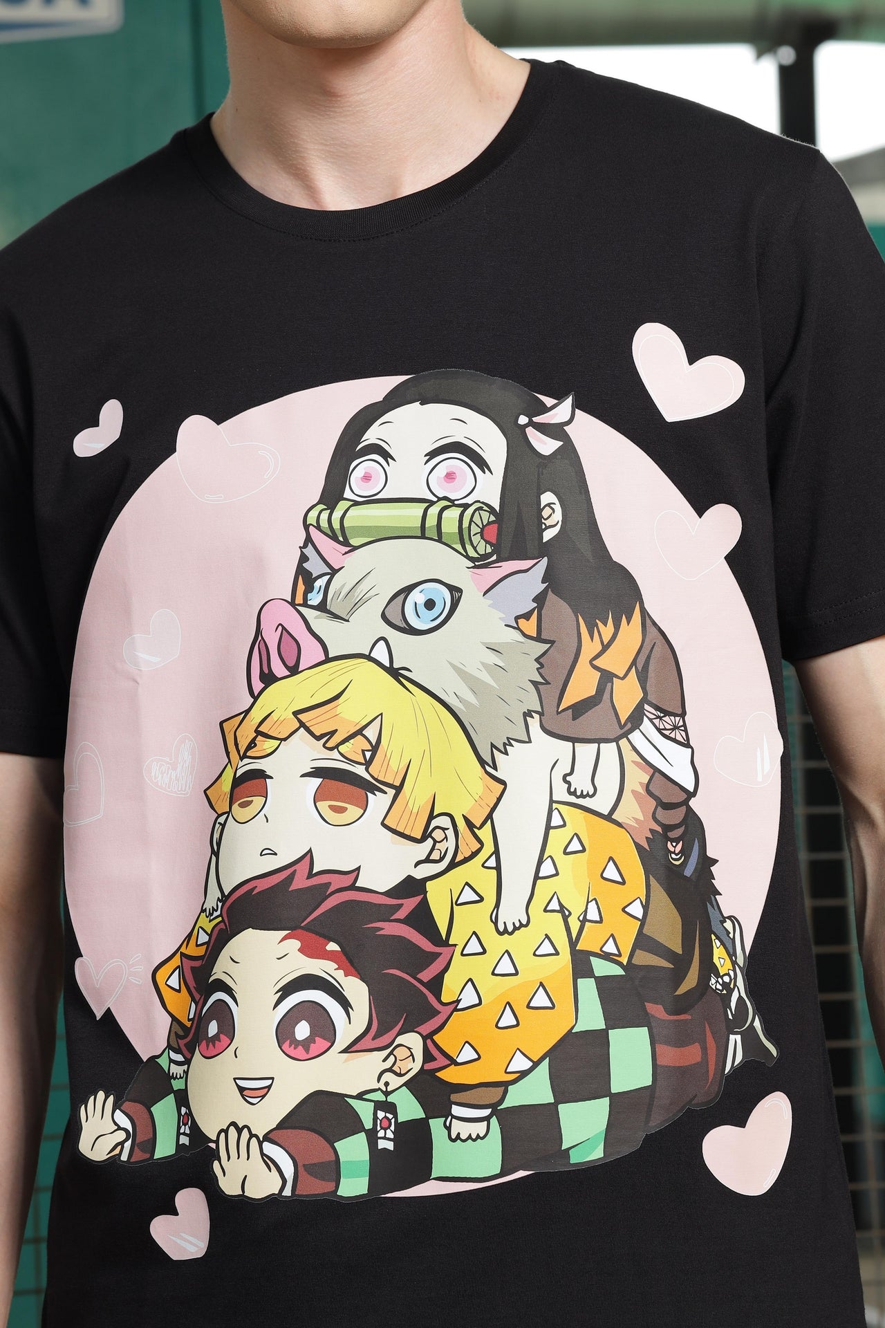 Nerd Arena x Mizuchi Clothing - Demon Slayer: Chibi Demon Slayer Black T-shirt