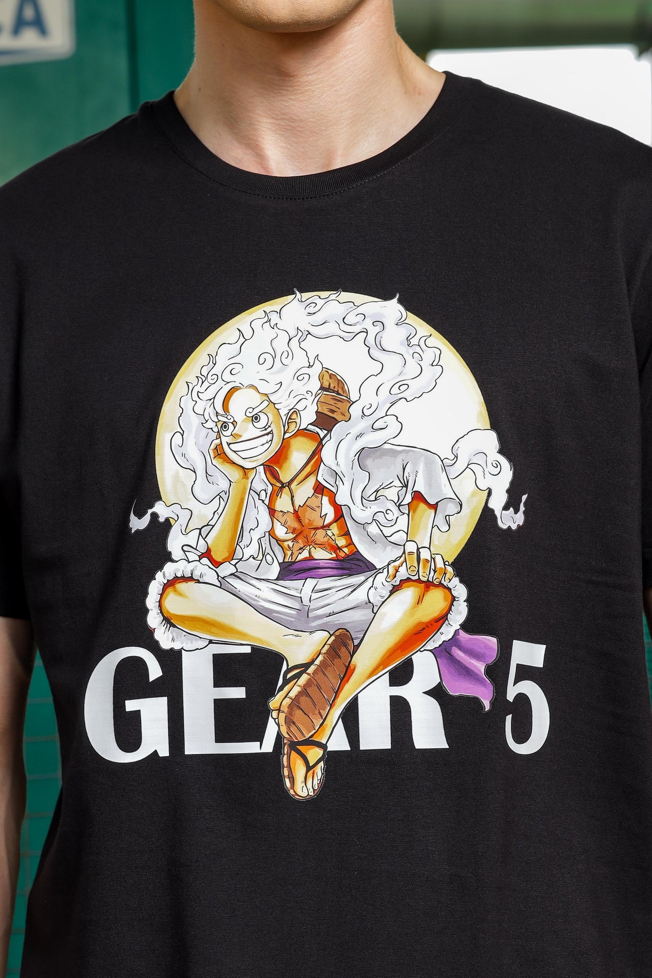 Nerd Arena x Mizuchi Clothing - One Piece: Gear 5 Luffy Black T-shirt