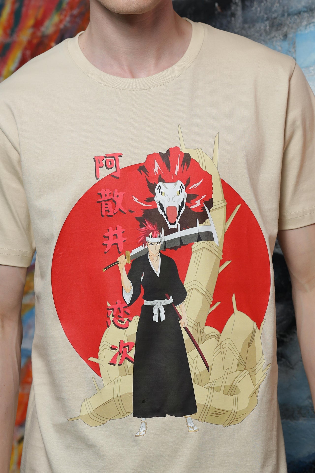 Nerd Arena x Mizuchi Clothing - Bleach: Renji Beige T-shirt