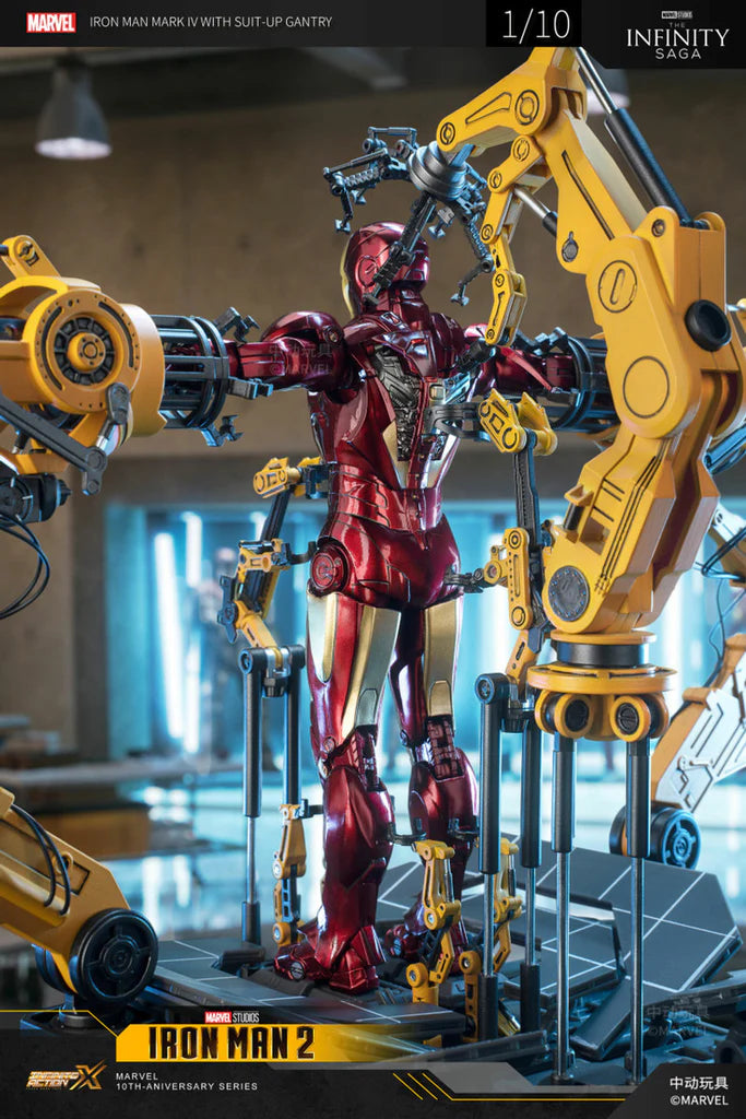 ZD Toys Iron Man 2 (II) - Iron Man Mark 4 (IV) with Suit-Up Gantry Action Figure ( No Light Up Function )