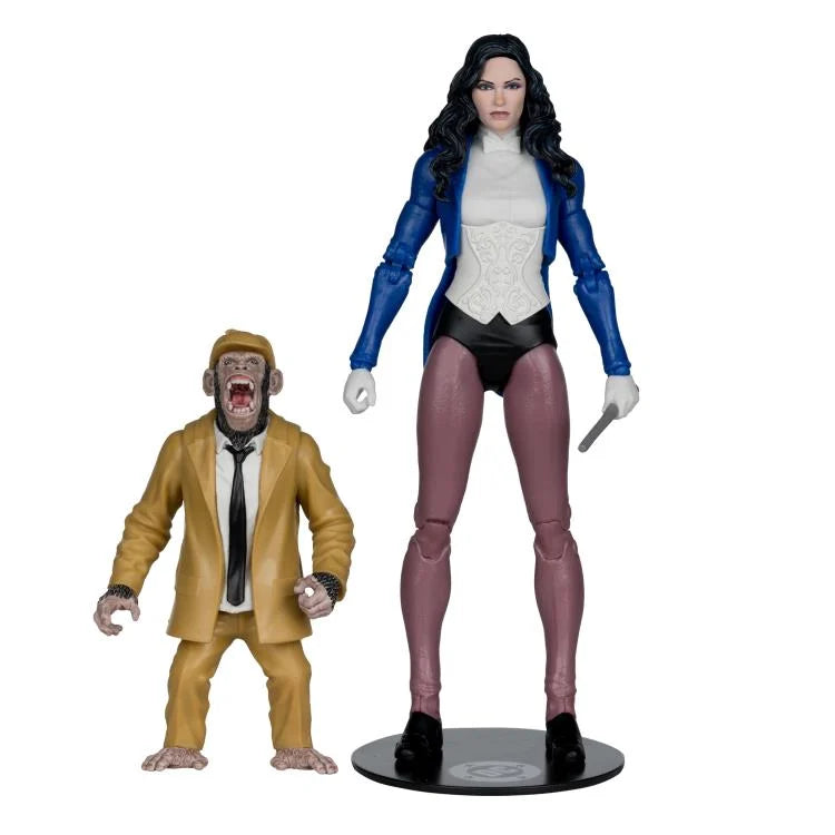 Mcfarlane DC Multiverse - (DC Classic) – Zatanna with Detective Chimp Collector Edition #53 Action Figure (Platinum)