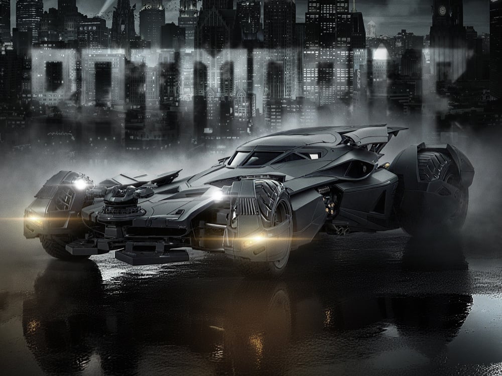 (Preorder) 1/12 Justice League Batmobile – Xiwanshe × Yuanye Culture Model Kit