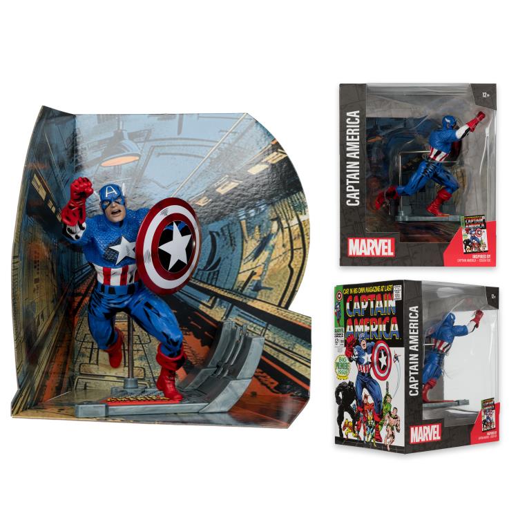 Mcfarlane Marvel Comics: Captain America #100 -  Captain America 1/10 Scale Collectible