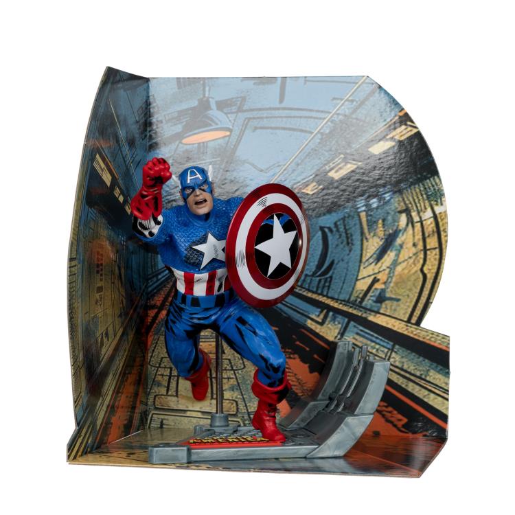 Mcfarlane Marvel Comics: Captain America #100 -  Captain America 1/10 Scale Collectible