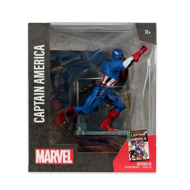 Mcfarlane Marvel Comics: Captain America #100 -  Captain America 1/10 Scale Collectible