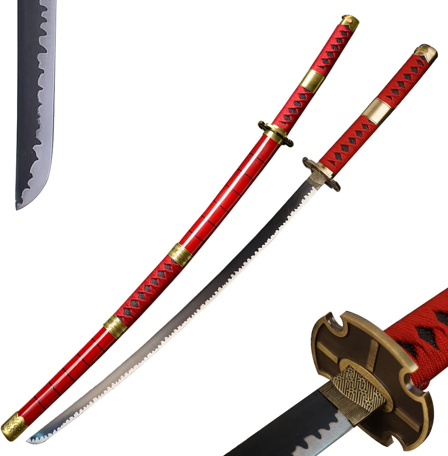 One Piece Roronoa Zoro Sandai Kitetsu Wooden Katana One Piece Roronoa Zoro Sandai Kitetsu Wooden Katana