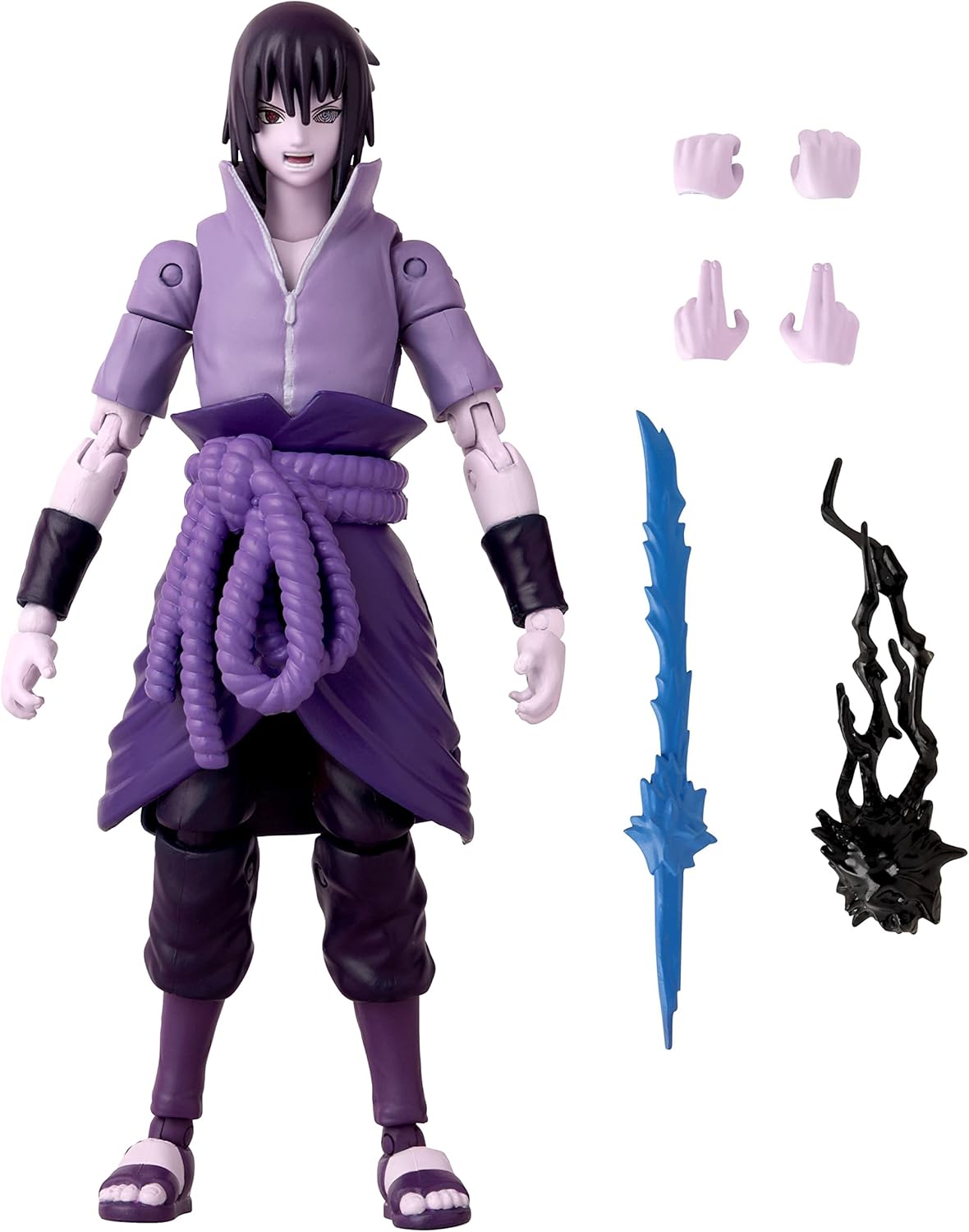Bandai ANIME HEROES - Naruto Shippuden - Uchiha Sasuke Rinnegan/Mangekyo Sharingan Action Figure