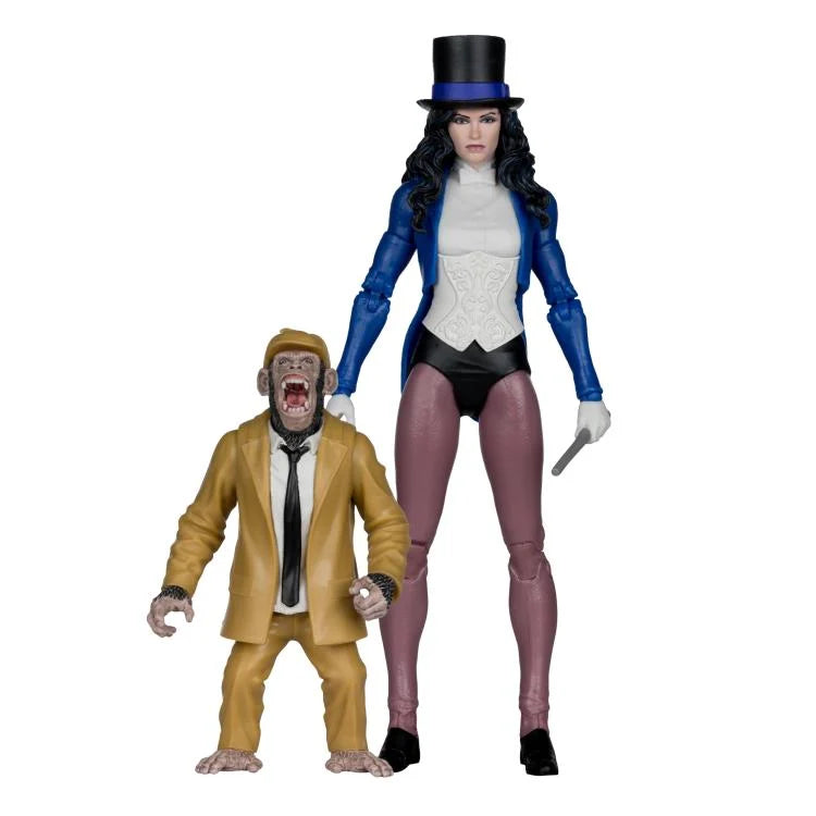 Mcfarlane DC Multiverse - (DC Classic) – Zatanna with Detective Chimp Collector Edition #53 Action Figure (Platinum)