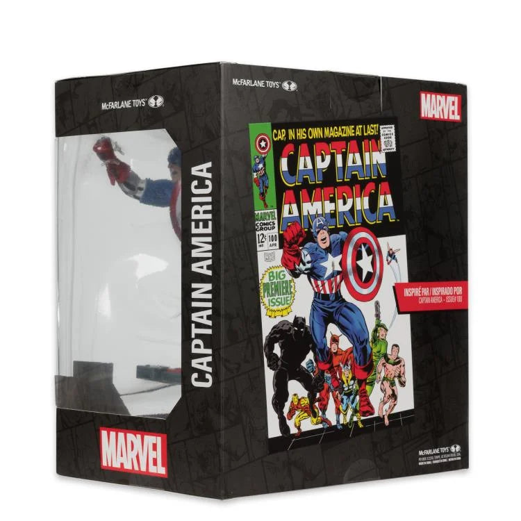 Mcfarlane Marvel Comics: Captain America #100 -  Captain America 1/10 Scale Collectible