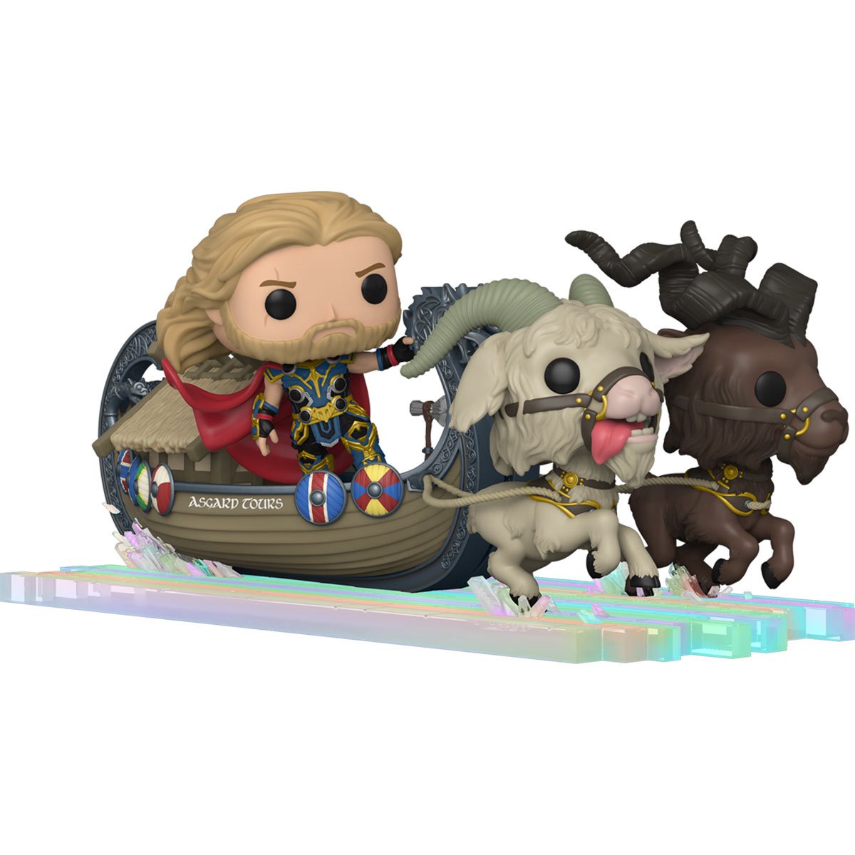 Funko POP! Thor: Love and Thunder -Thor, Toothgnasher, and Toothgrinder Goat Boat Super Deluxe Pop! Ride