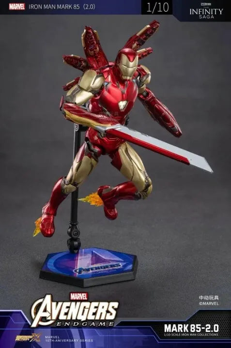 ZD Toys Avengers: Endgame: Iron Man Mark LXXXV (85) Action Figure 2.0 ( w Light Up Function )