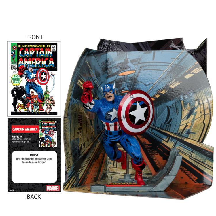 Mcfarlane Marvel Comics: Captain America #100 -  Captain America 1/10 Scale Collectible