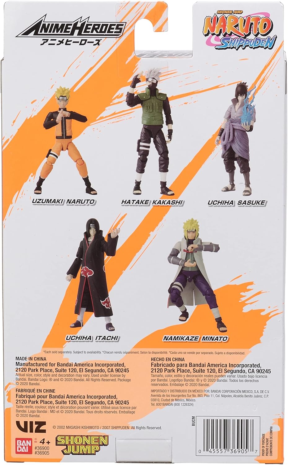 Bandai ANIME HEROES - Naruto Shippuden - Naruto Uzumaki Action Figure