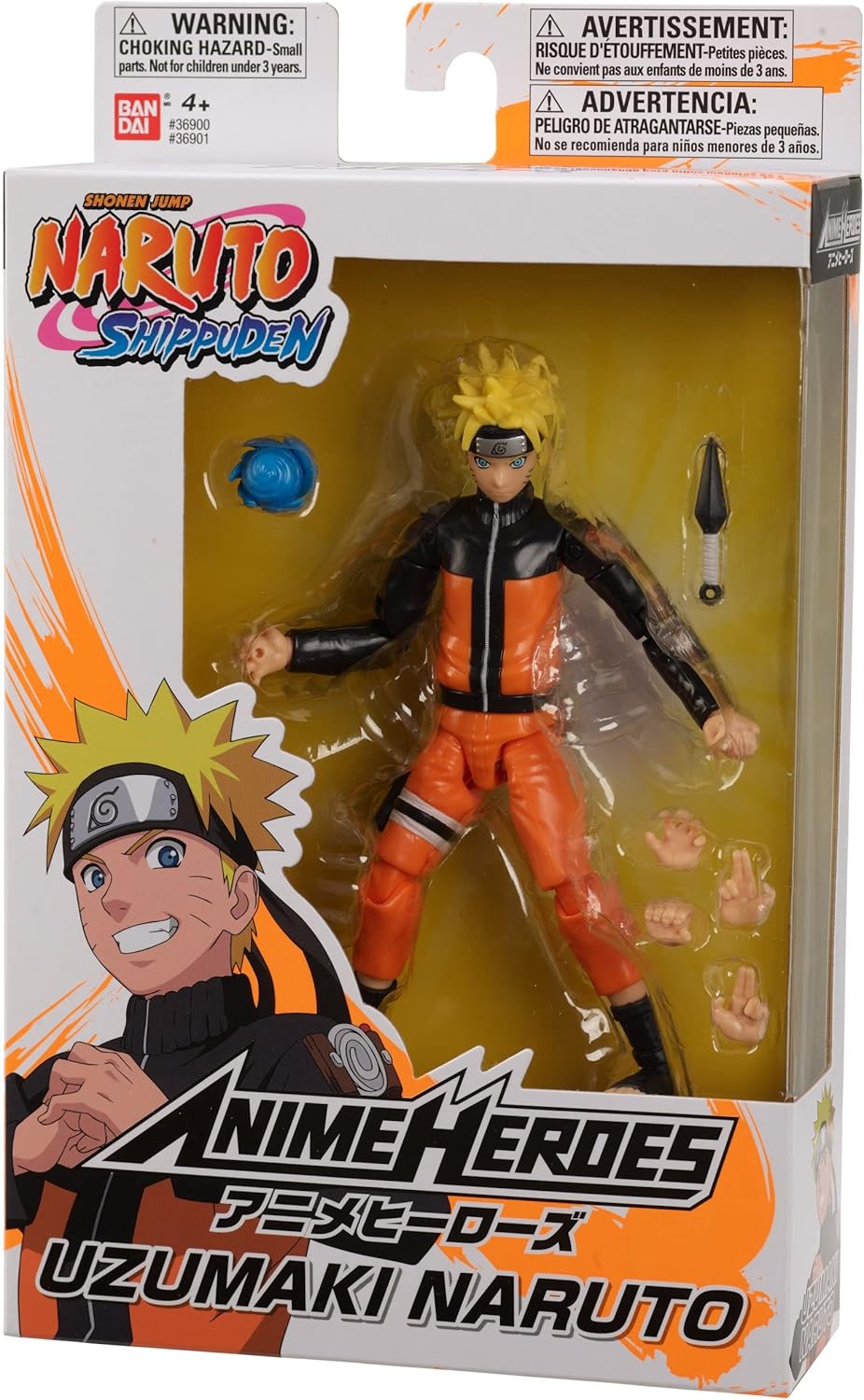 Bandai ANIME HEROES - Naruto Shippuden - Naruto Uzumaki Action Figure