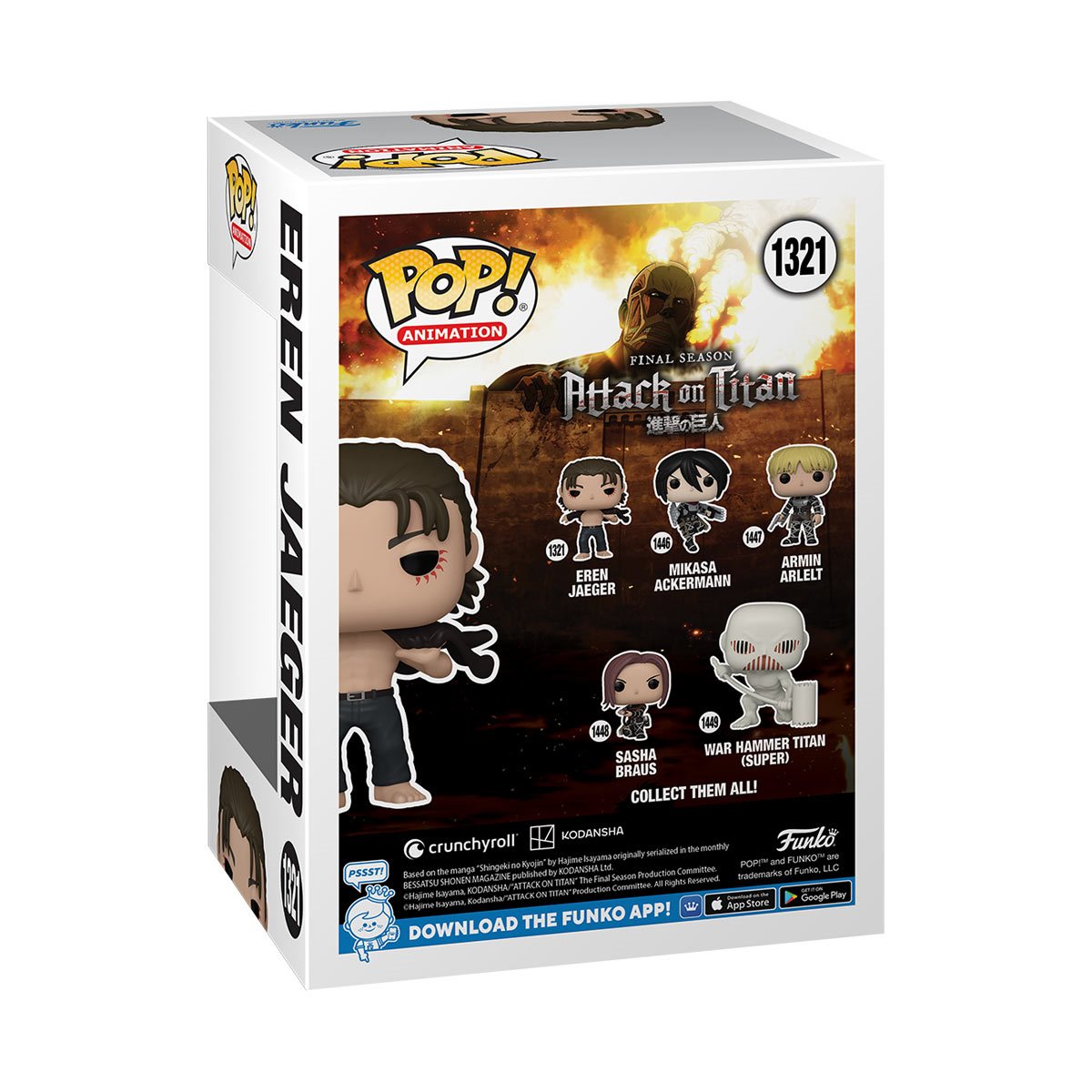 Funko POP! Animation: Attack on Titan - Eren Jeager #1321