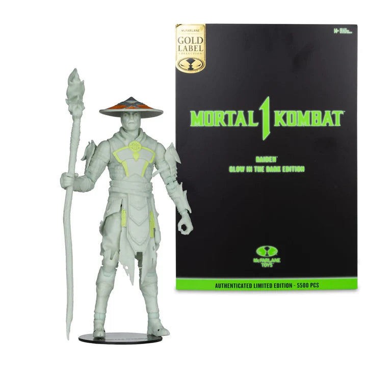 Mcfarlane Mortal Kombat - Glow in The Dark Edition Raiden (Gold Label) Action Figure