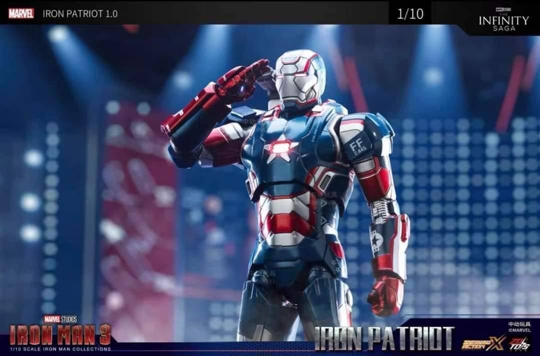ZD Toys Iron Man - Iron man 3 (III) War Machine/Iron Patriot Action Figure ( No Light Up Function )