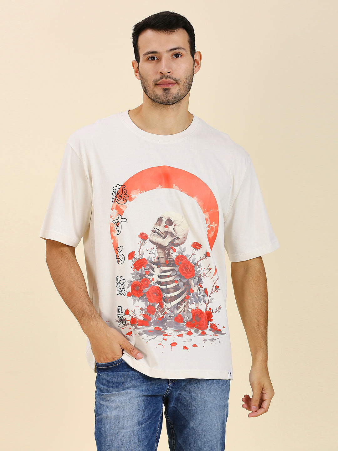 Mizuchi x Nerd Arena ‘Love After Death’ Oversized Premium T-Shirt – Cloud White (Limited Edition)