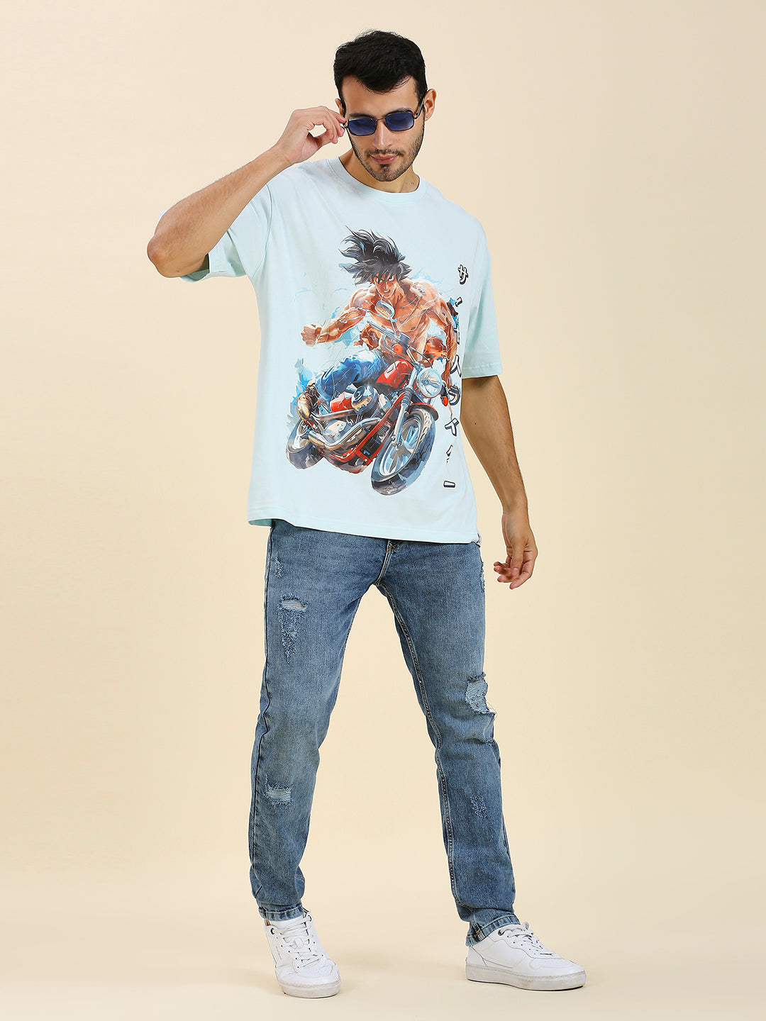Mizuchi x Nerd Arena ‘Sora Ryūjin’ Oversized Premium T-Shirt – Sky Blue (Limited Edition)