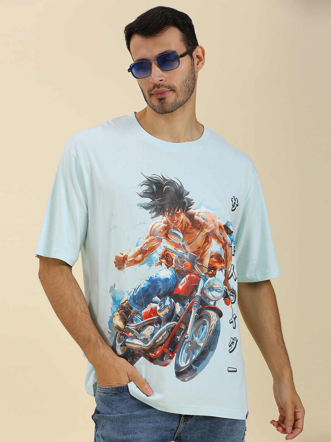 Mizuchi x Nerd Arena ‘Sora Ryūjin’ Oversized Premium T-Shirt – Sky Blue (Limited Edition)