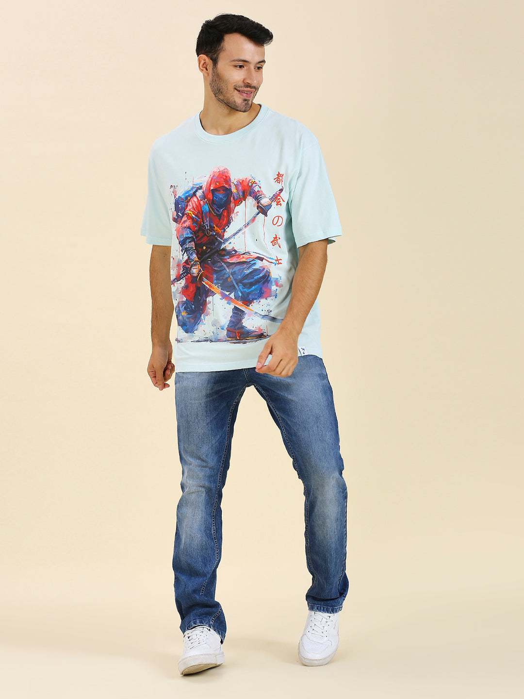 Mizuchi x Nerd Arena ‘Aoi Kage’ Oversized Premium T-Shirt – Sky Blue (Limited Edition)