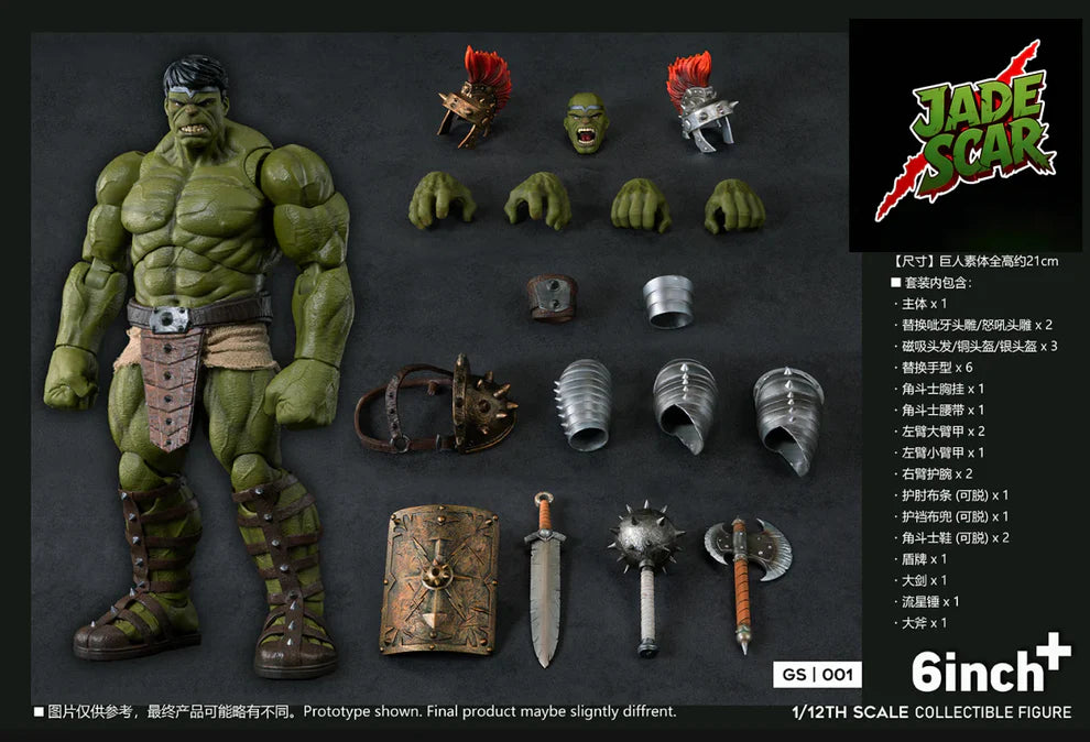 (Preorder) 6inchplus Jade Scar GS01 1/12 Scale Fighter Action Figure (8.3” inches)